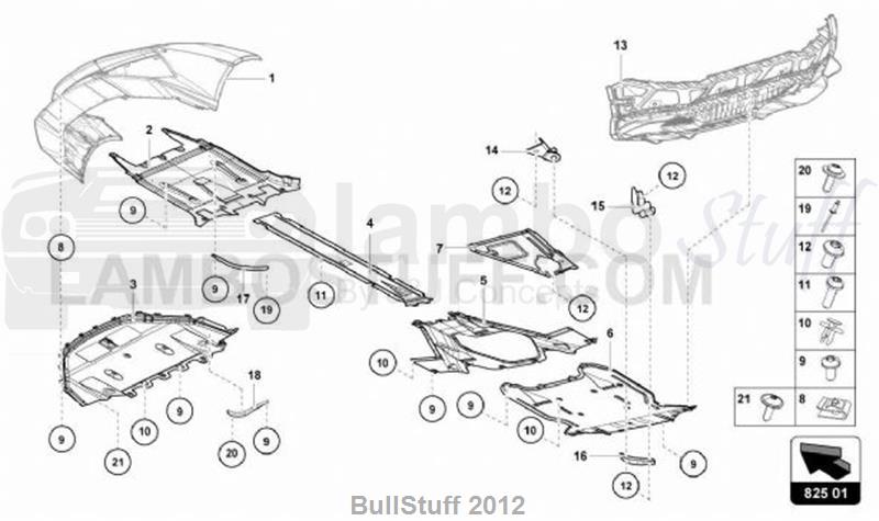 2020 Lamborghini HURACAN PERFORMANTE SPYDER USA TRIM PANEL FOR FRAME LOWER SECTION (825.01.00)